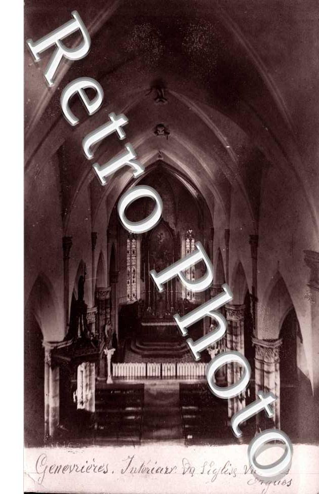 interieur de l' eglise, vue des orgues