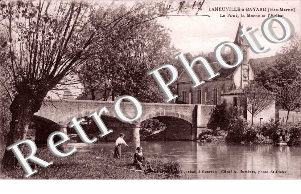 Le pont - la Marne et l'eglise