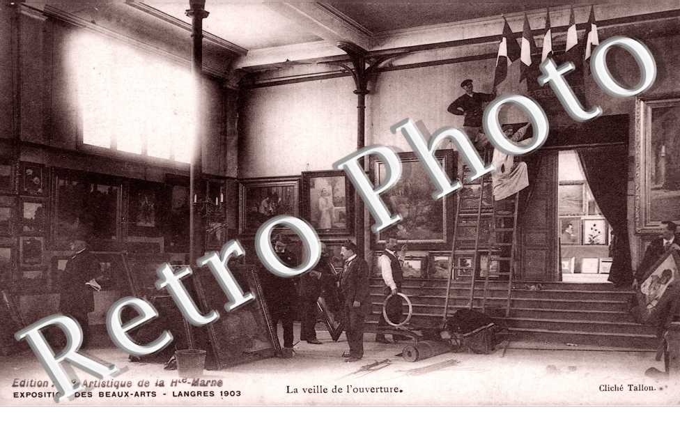 exposition des Beaux arts - la veille de l'ouverture