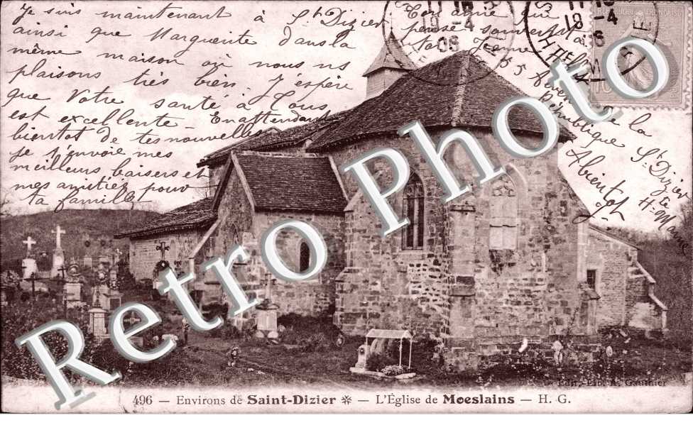 environs de Saint Dizier, l' eglise de Moëslains