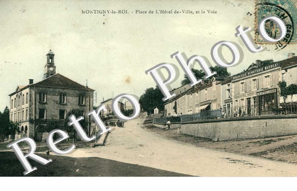 place de l'hotel de ville et la voie - carte couleur