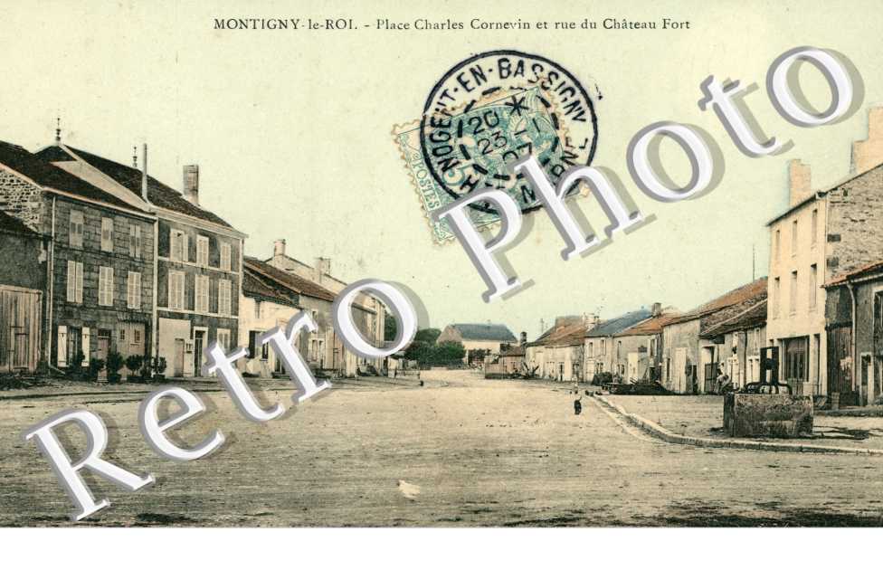 place Charles Cornevin et rue du chateau Fort - carte couleur