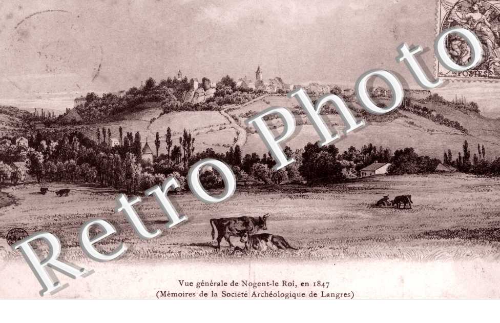 Vue generale  en 1847 - memoires de la societe archeologique de Langres
