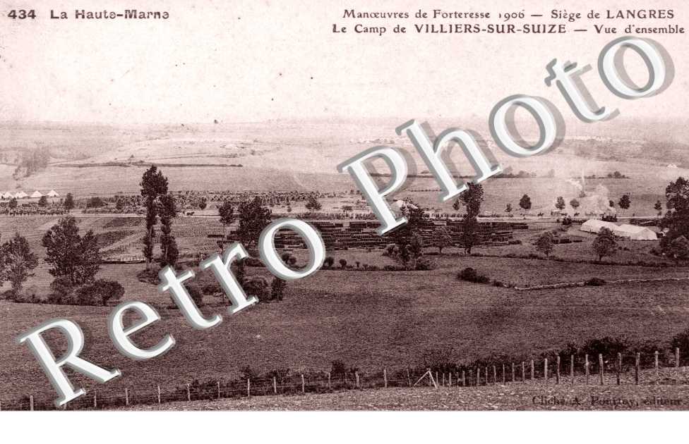 le camp - siege de Langres - vue d'ensemble - Manoeuvres 1906