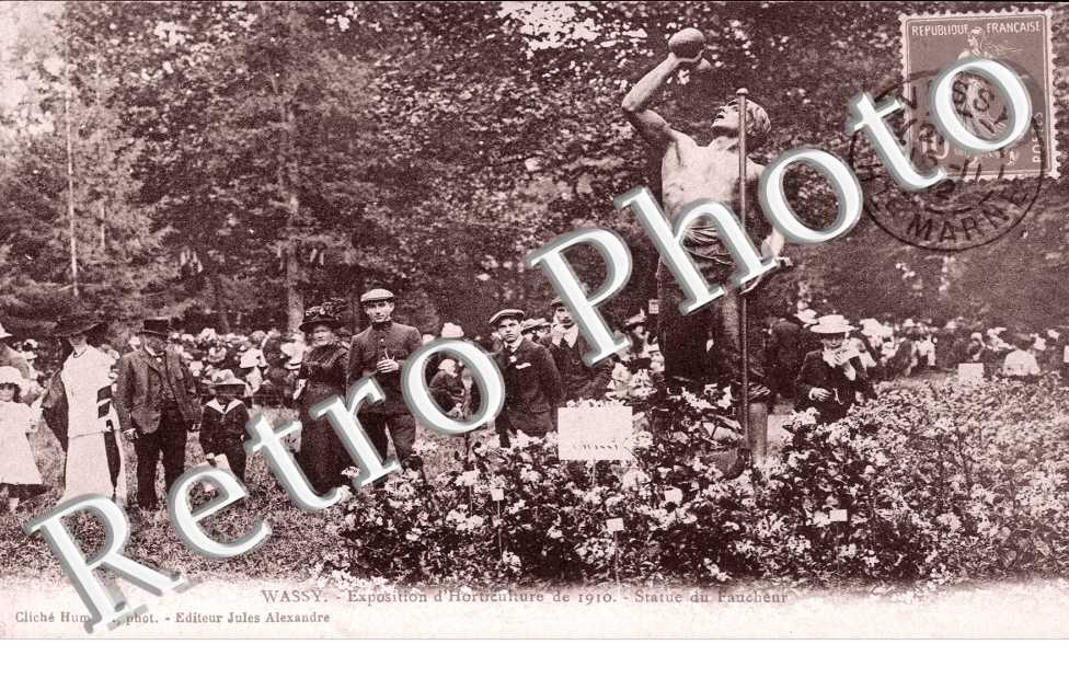 Exposition d'horticulture 1910 - statue du Faucheur