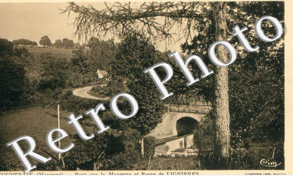 Pont sur la Mayenne et Route de Lignieres