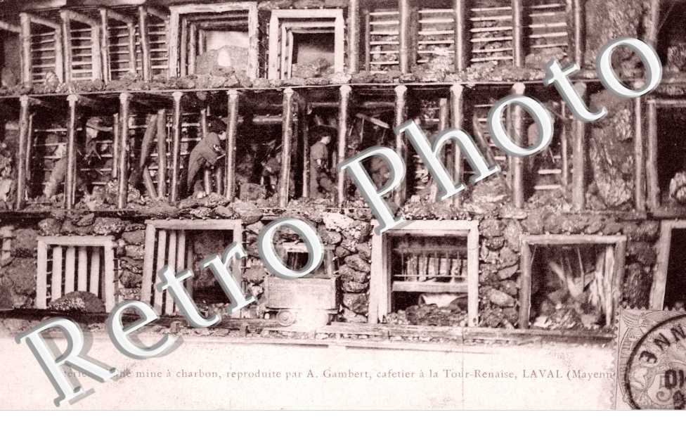 intieur d'une mine de charbon reproduite par A. Gambert cafetier la Tour Rennaise