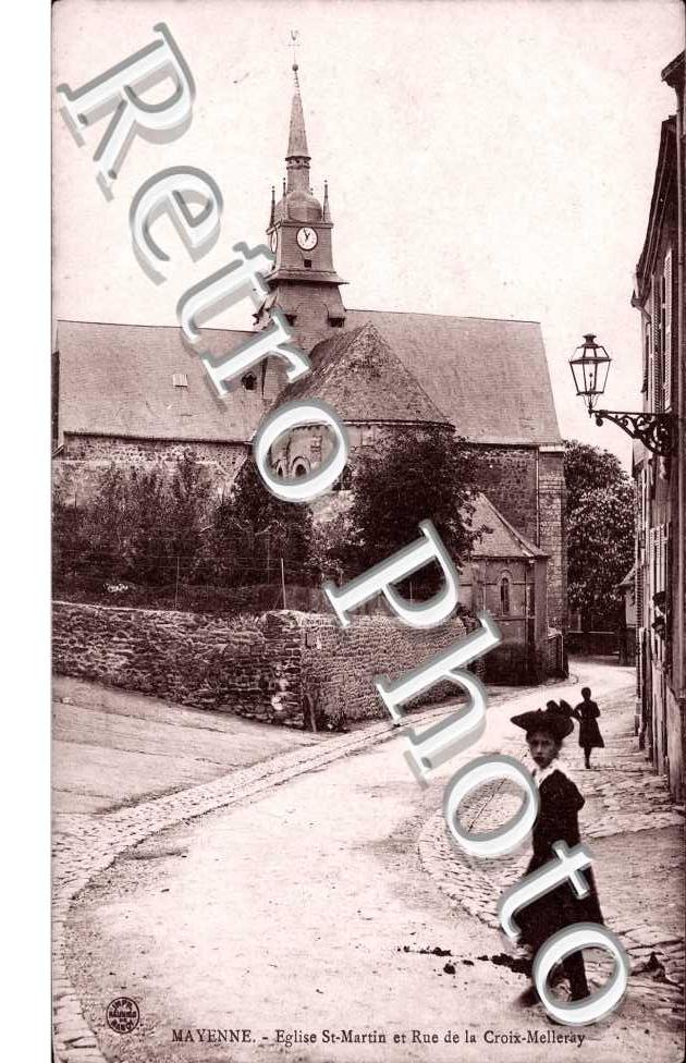 Eglise Saint Martin et Rue de la Croix Melleray