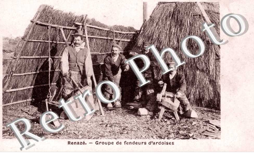groupe de fendeurs d'ardoise
