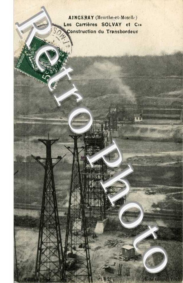 les carrieres Solvay et Cie - construction du transbordeur