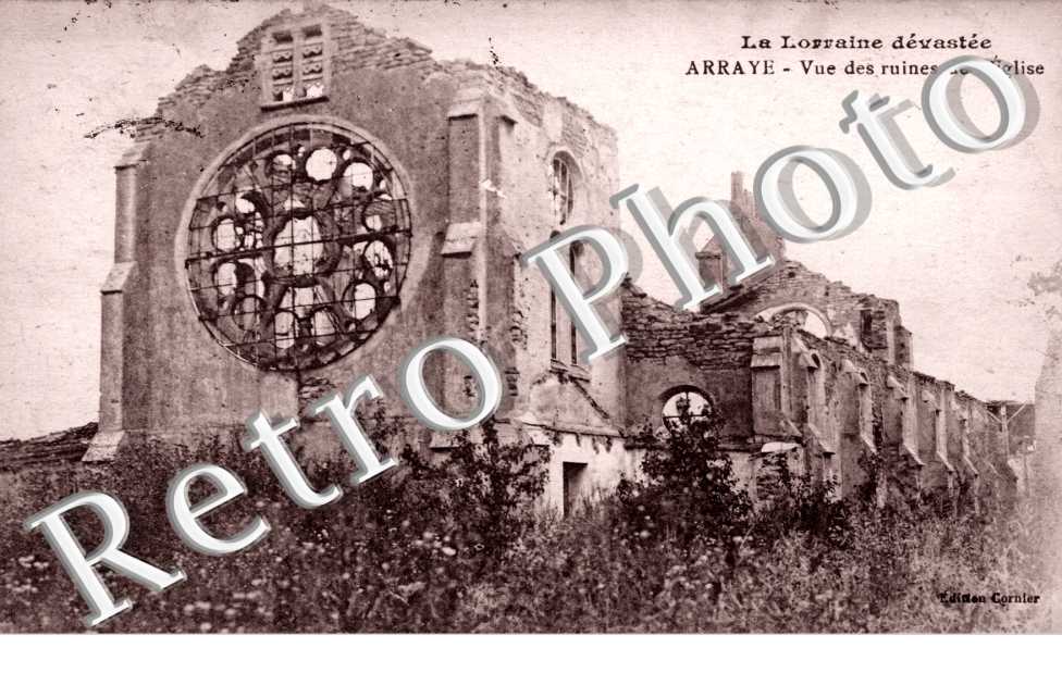 Vue des ruines de l'eglise