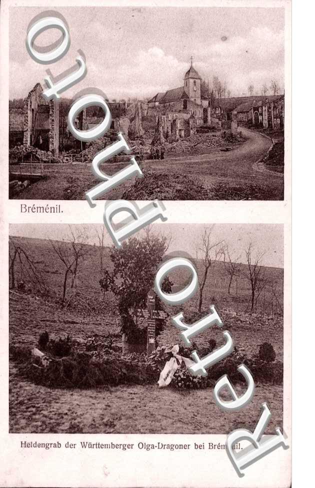 hadengrab der Wurttemberger Olga-Dragoners - feldpostkarte