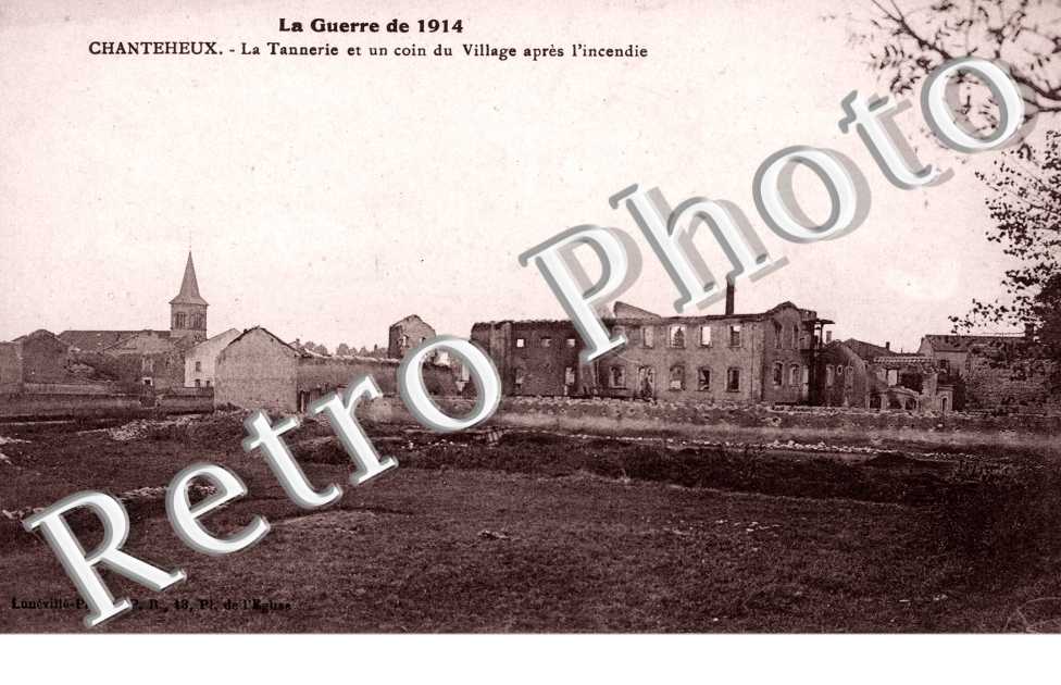 la tannerie et in coin du village apres l'incendie