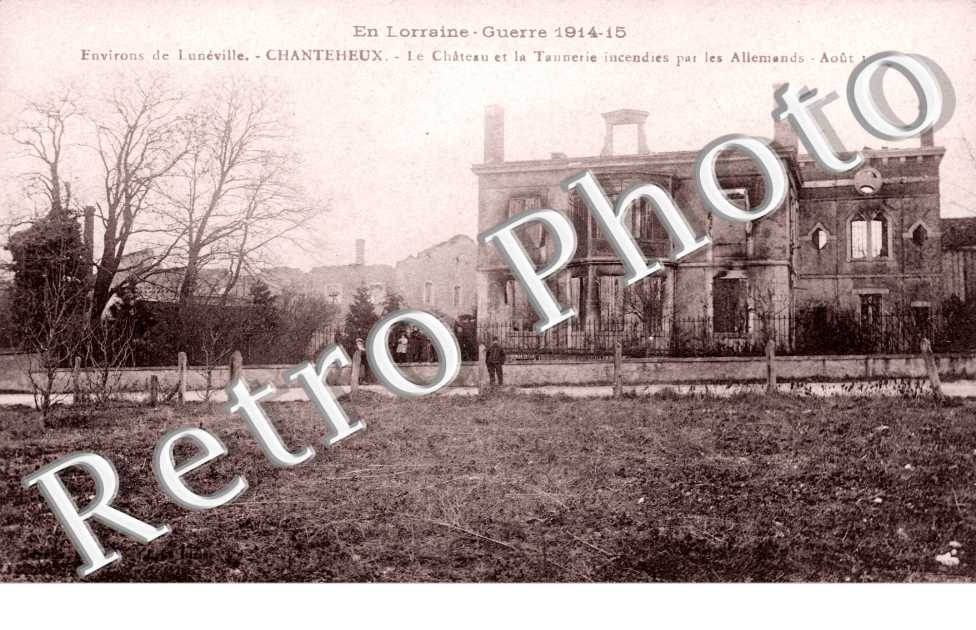 Le chateau et la tannerie incendies par les allemands