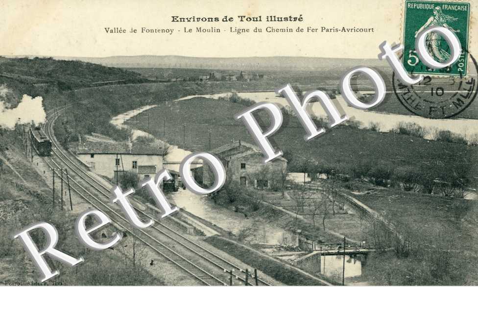 Vallee de Fontenoy le Moulin Ligne du Chemin de fer Paris-Avricourt