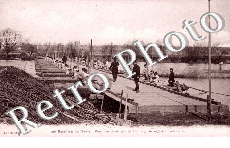 Pont construit par le 20eme Bataillon du Genie