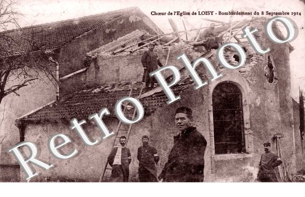 Choeur de l'eglise - bombardement du 8 sept 1914