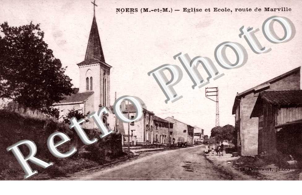 NOERS Eglise - ecole  - route de Merville