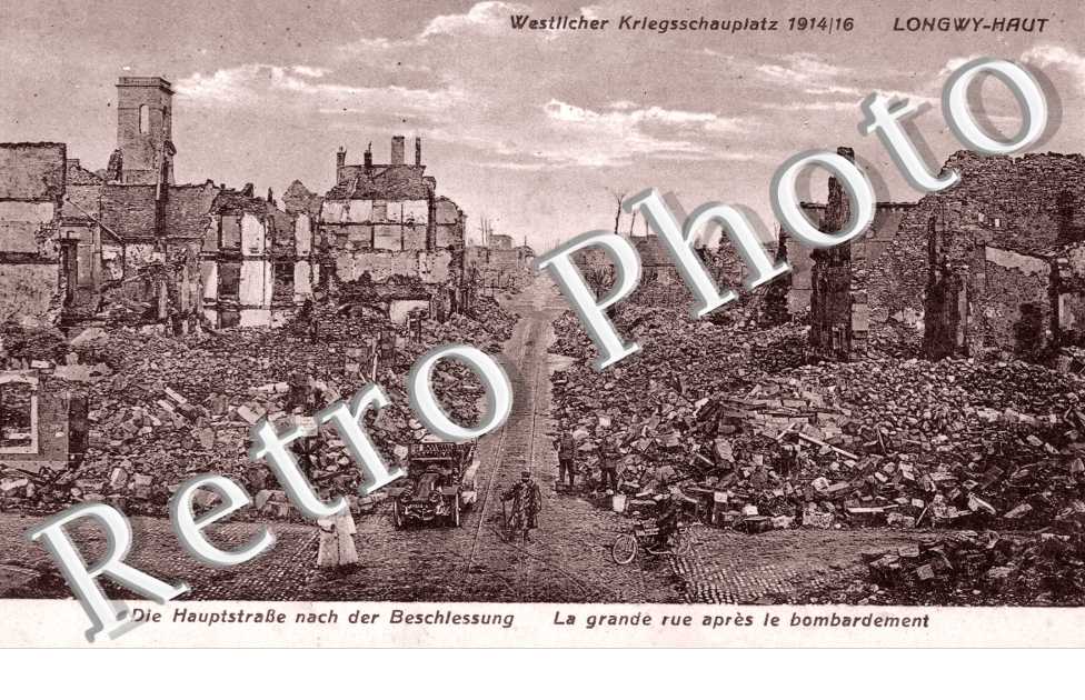 la grande rue apres le bombardement