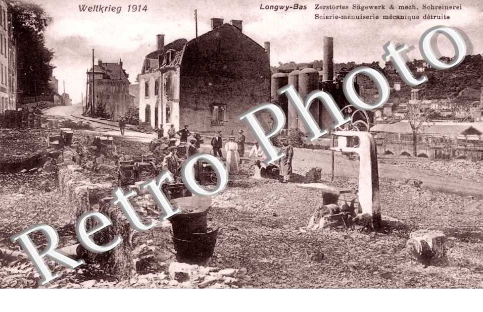 Scierie menuiserie mecanique detruite 1914
