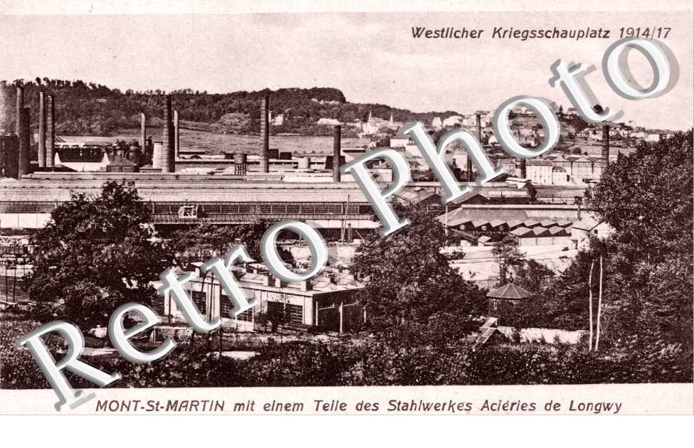 mit elnem telle des stahlwerkes Acieries de Longwy