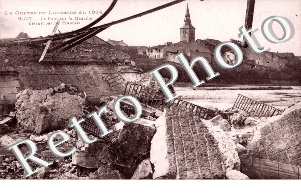 Pont sur la Meurthe d"truit par les francais