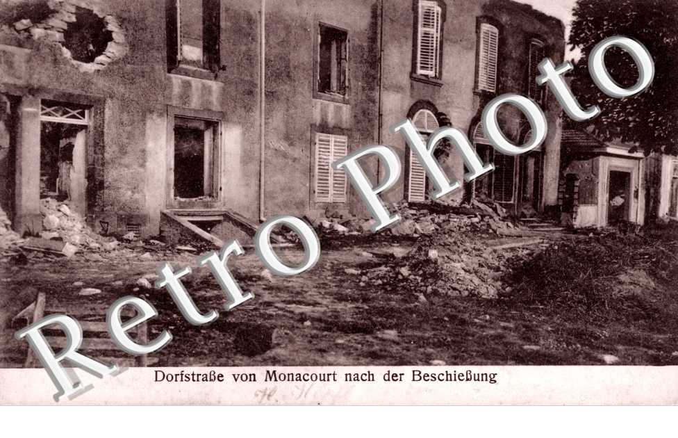 Feldpostkarte - Dorfstrasse von Monacourt