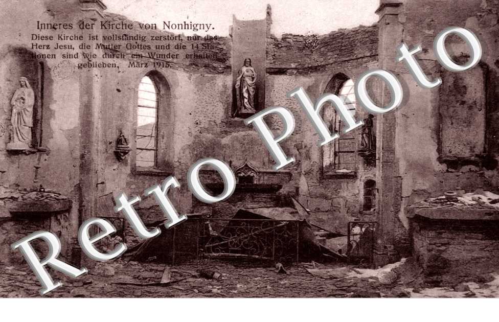Inneres der Kirche - feldpostkarte