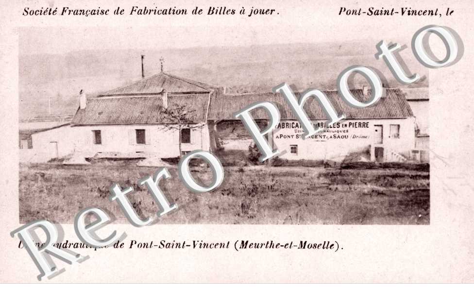 Billes a jouer, Societe de Fabrication - usine hydraulique