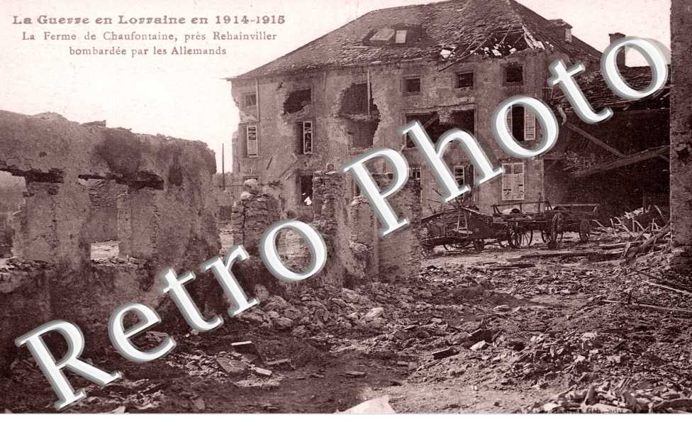 La ferme de Chaufontaine bombardée
