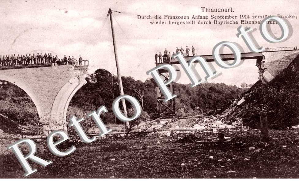 Durch die Franzosen anfang september 1914 zerstorte brucke  wieder hergestelt durch bayrische 