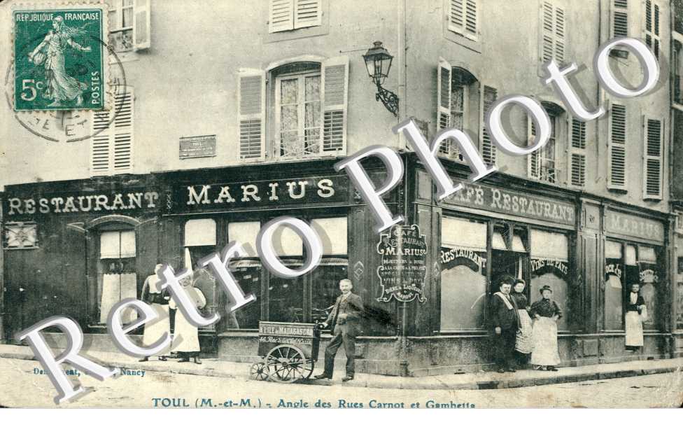 Angle des rues Carnot et Gambetta - restaurant Marius