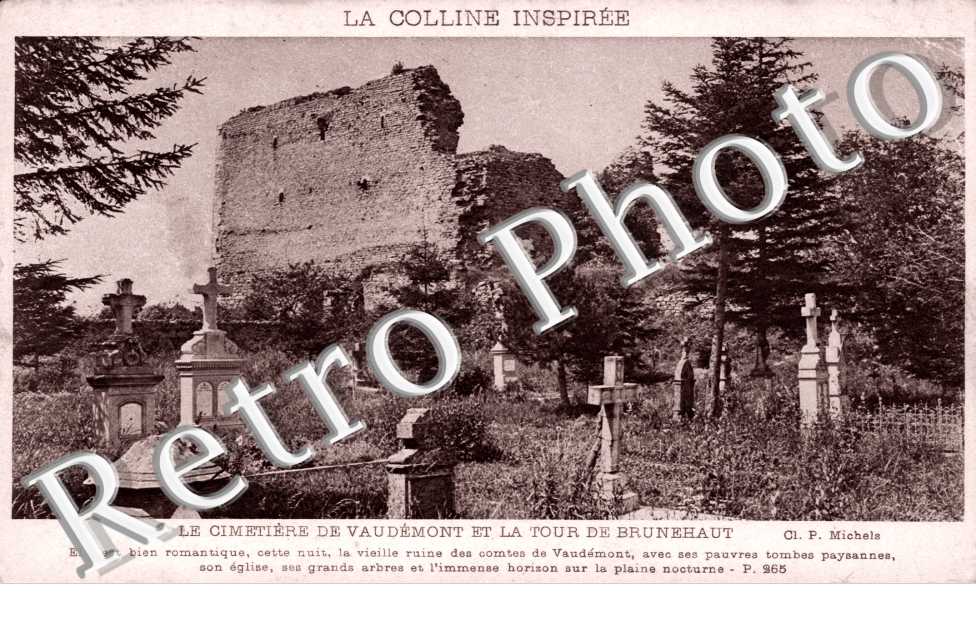 Le cimetere de Vaudemont et la tour de Brunehaut - la colline inspiree