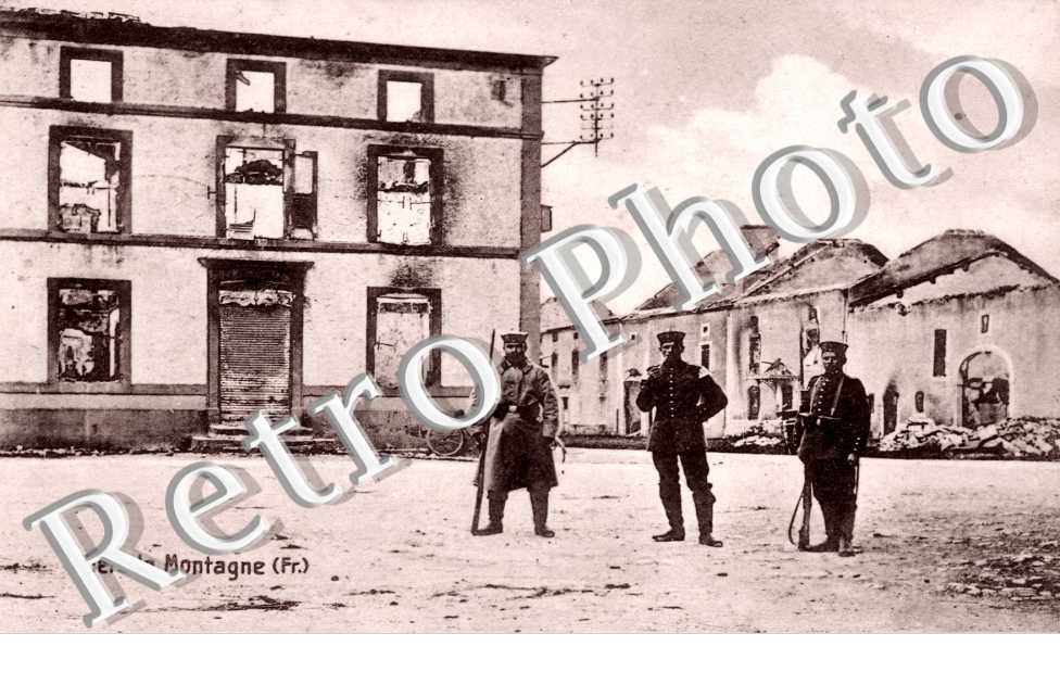 trois Militaires et Ruines - feldpostkarte