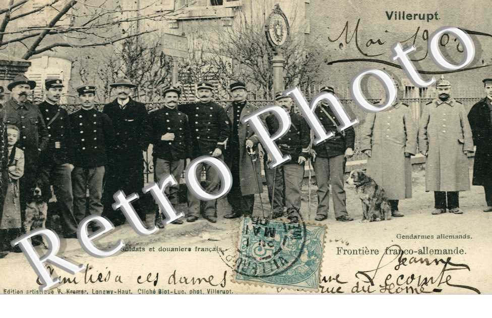 Soldats et douaniers francais Gendarmes allemands Frontiere