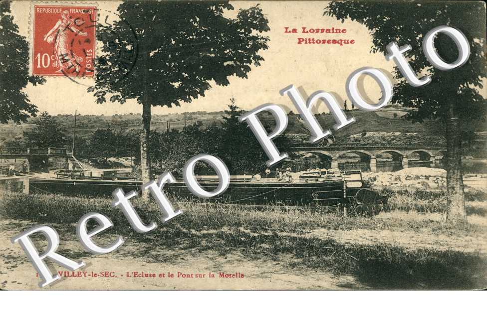 l'ecluse et le pont sur la Moselle