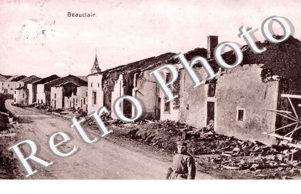 (une rue - ruines)  feldpostkarte