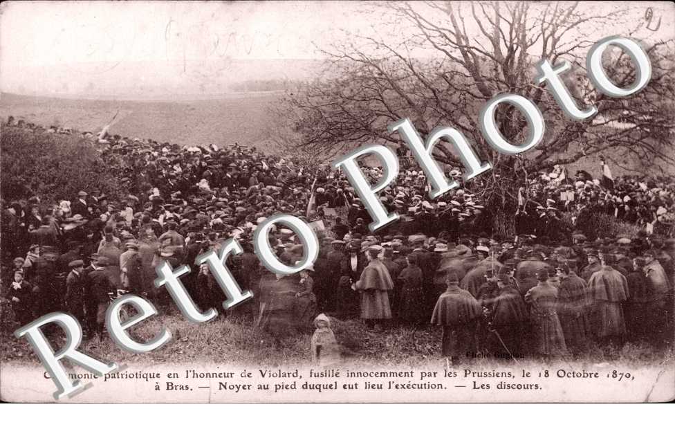 Ceremonie patriotique en l'honneur de Violard fusille inocemment par les prussiens le 8 oct 1870