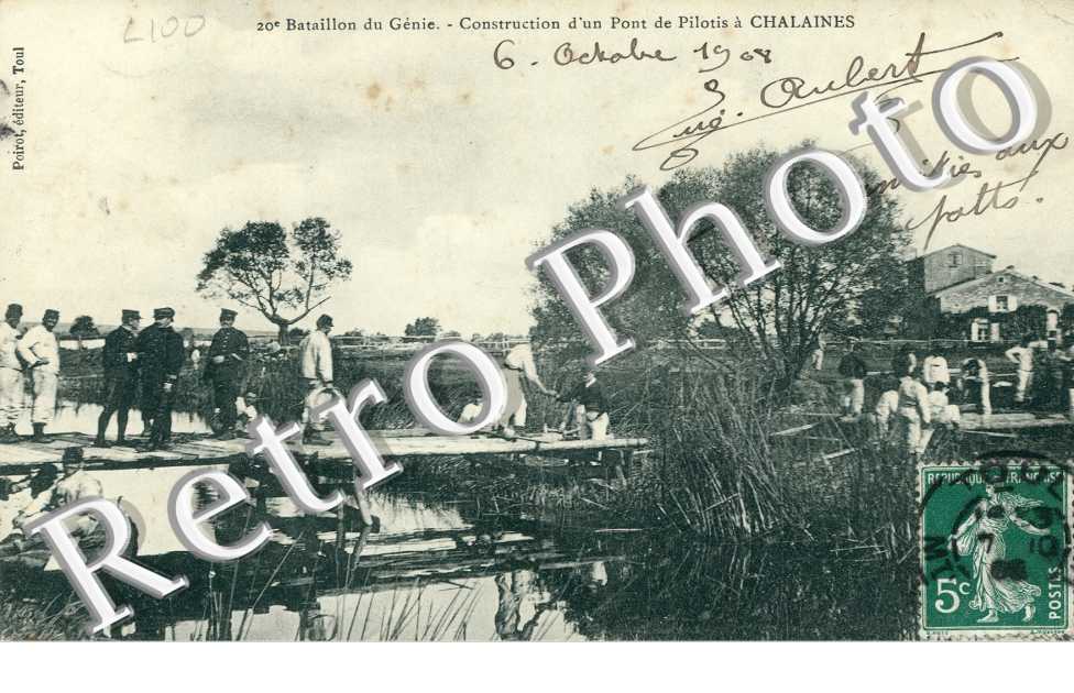 20e bataillon du genie - construction d'un pont de Pilotis