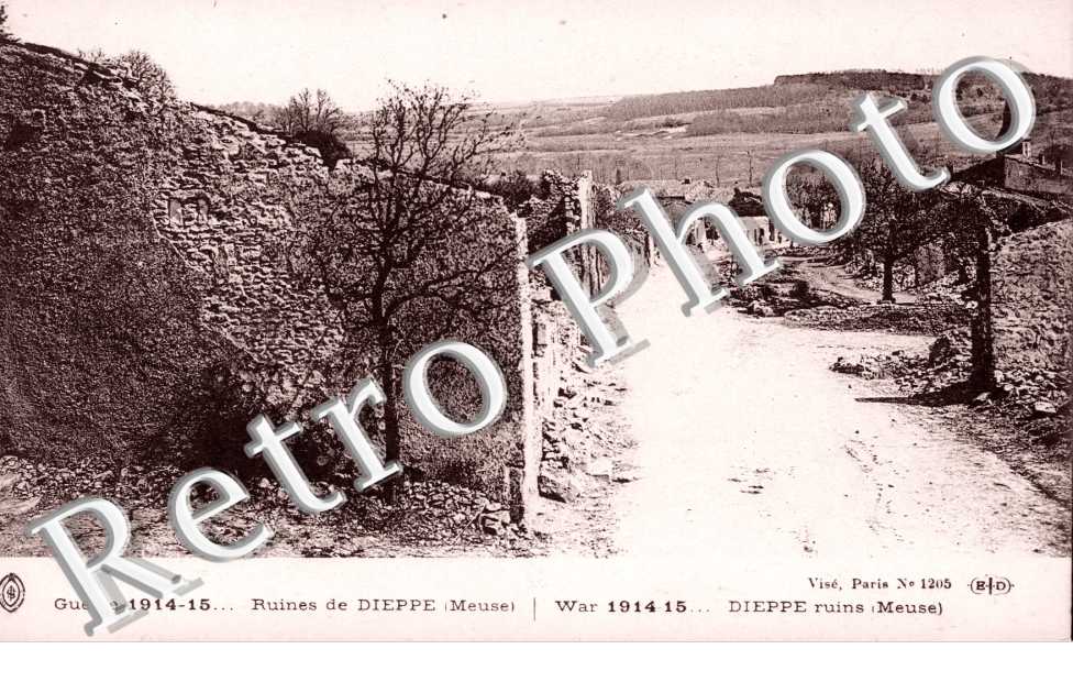 Ruines de Dieppe  en 1915