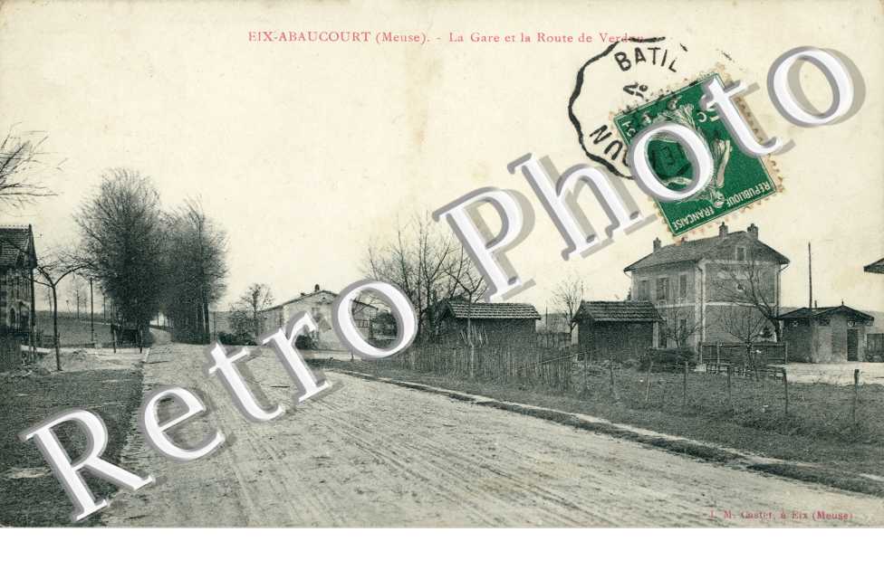 La gare et la route de Verdun