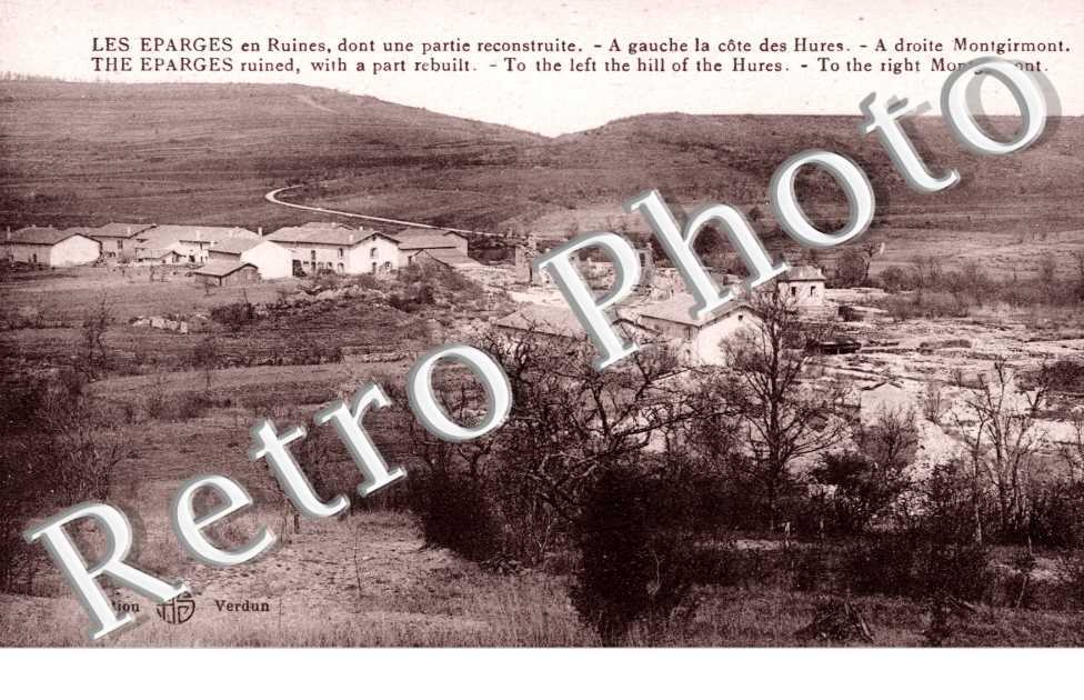 Les Eparges en ruines