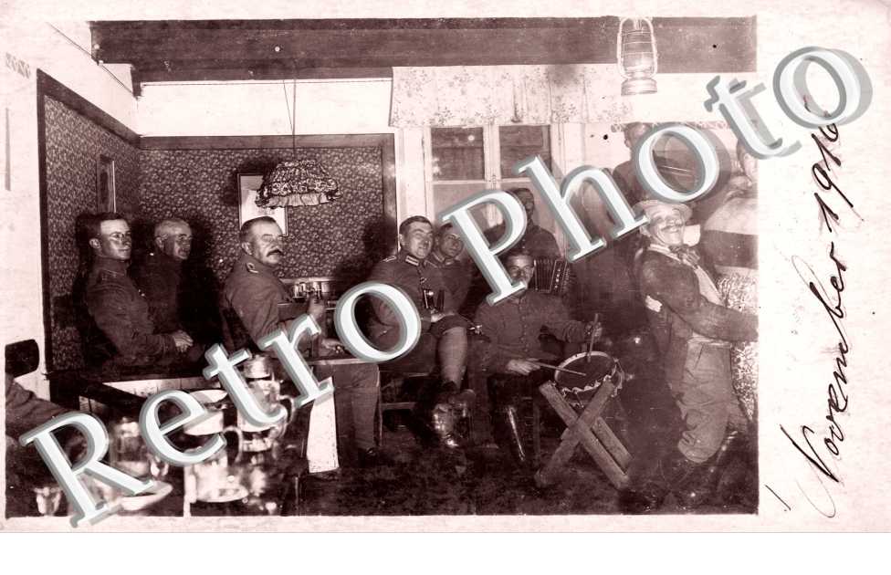 militaires allemands festoyant novembre 1916