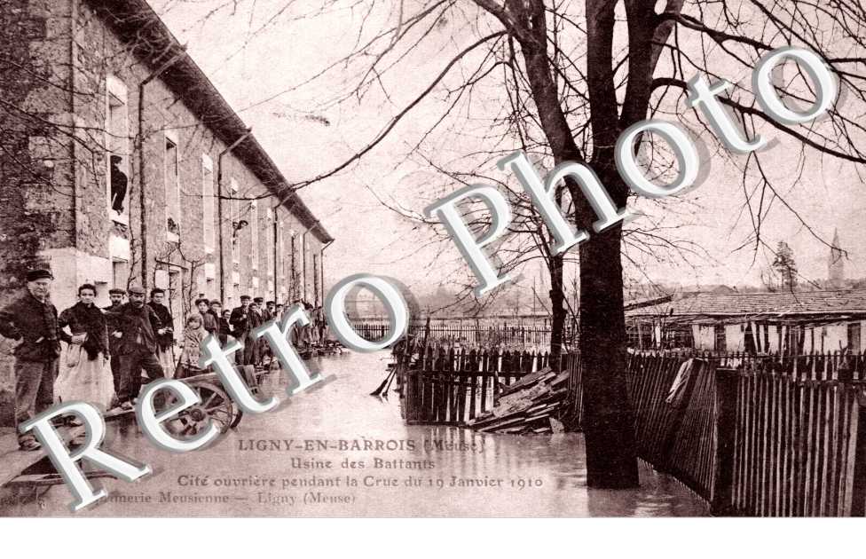 usine des battants - cite ouvriere pendant la crue du 19 janvier 1910