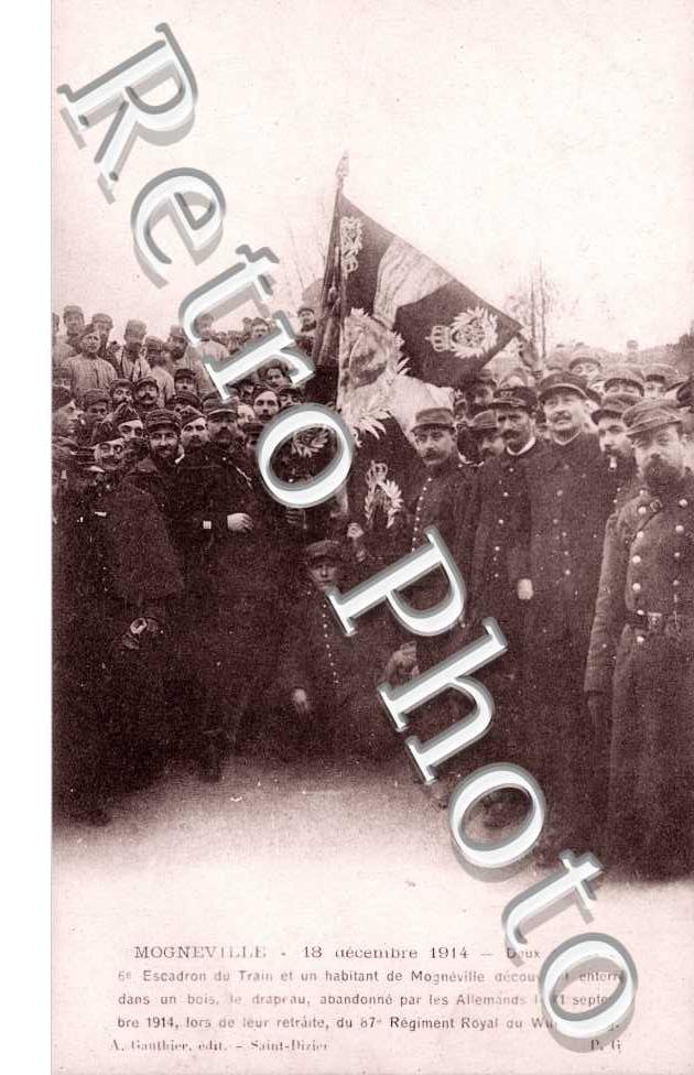 18 dec 1914 drapeau abandonne par les allemands lors de la retaite