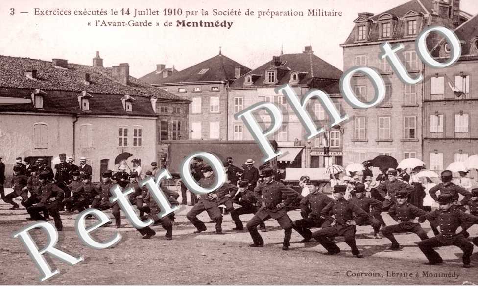 Exercices du 14 juillets 1910 de l'Avant Garde