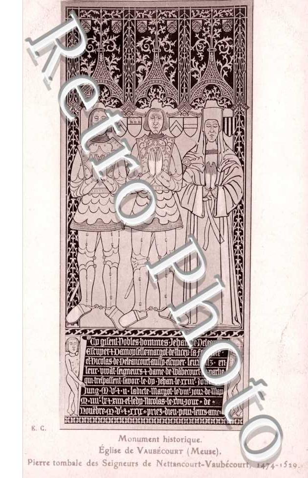 Monument historique Pierre Tombale des Seigneurs de Nettancourt-Vaubecourt