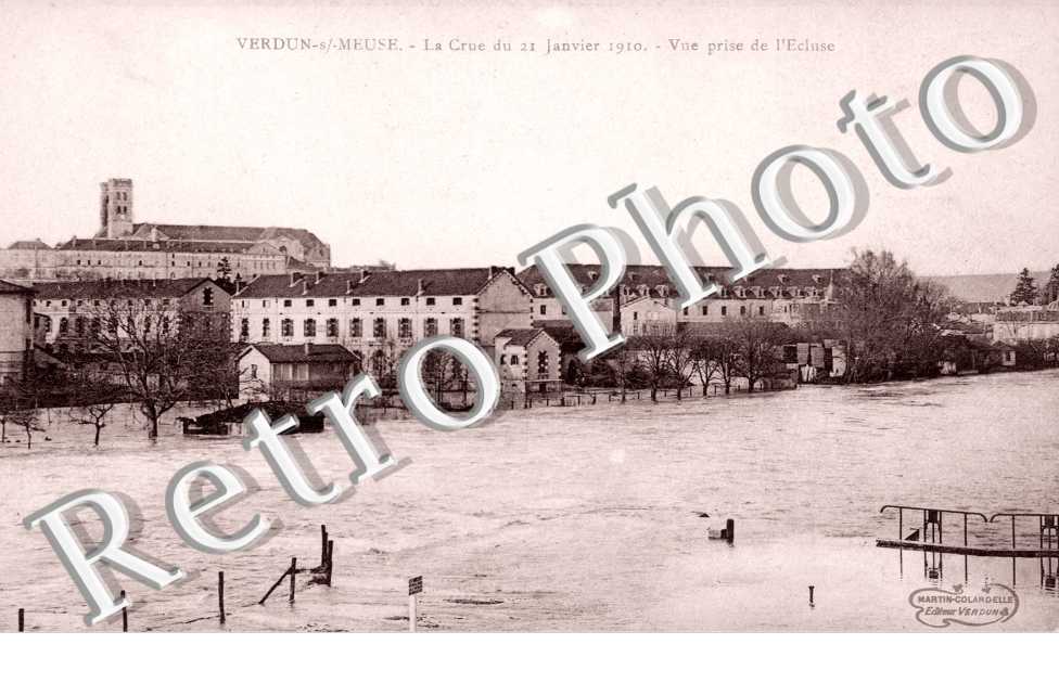 la Crue du 21 janvier 1910, Vue prise de l'Ecluse