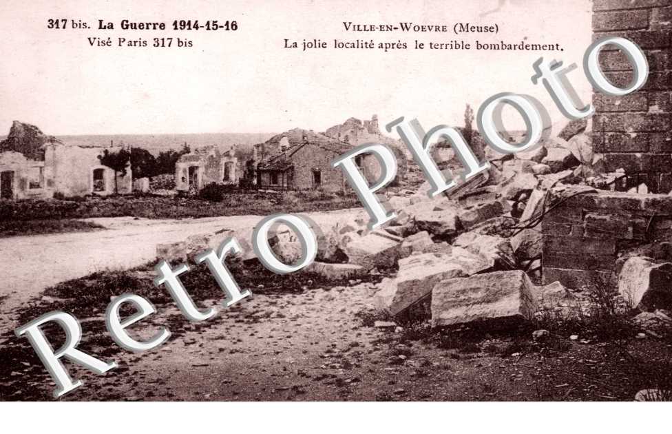 La jolie localite apres le terrible bombardement
