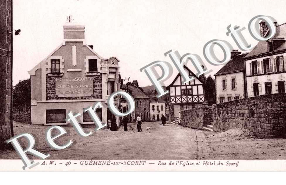 Rue de l'Eglise et Hotel du Scorff
